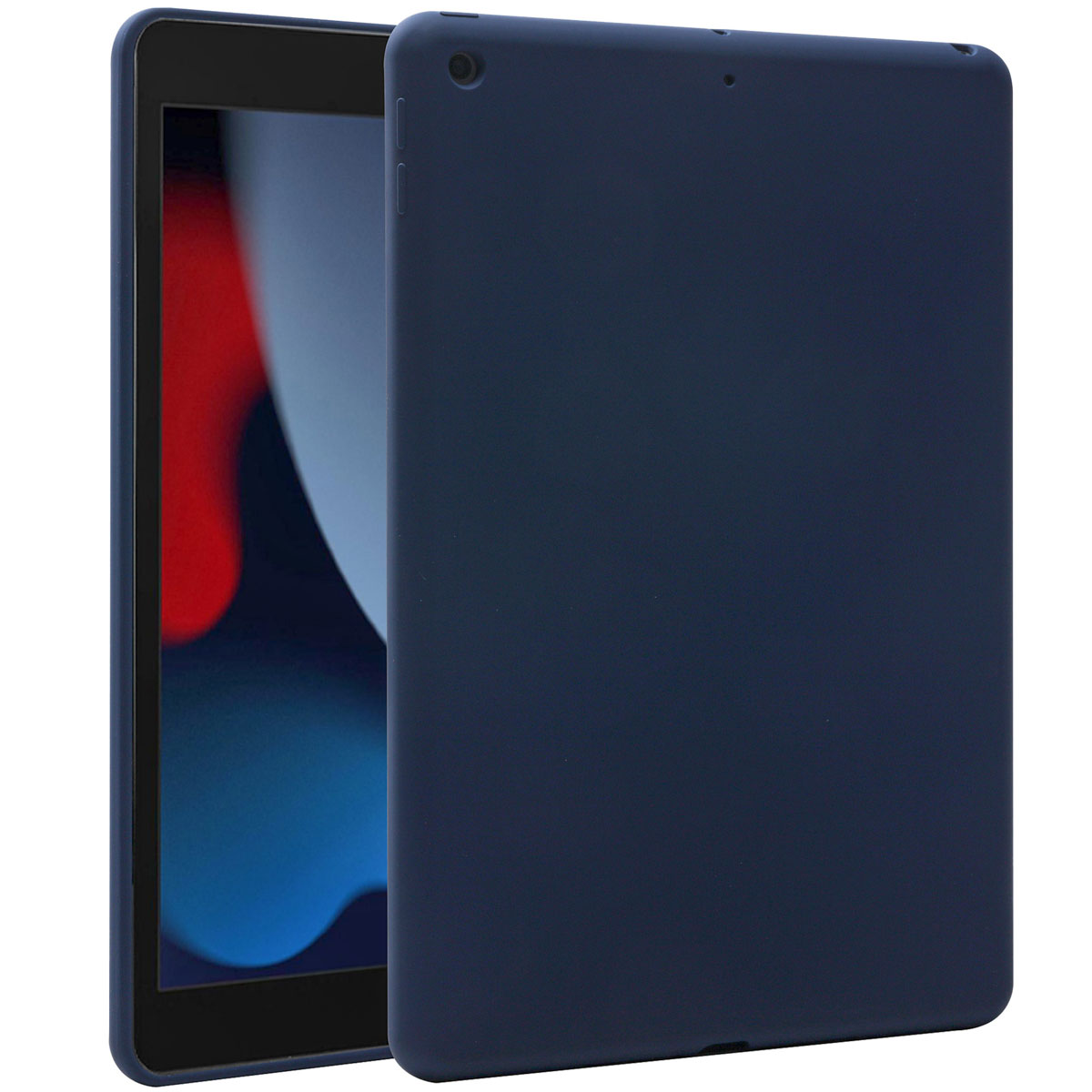 Accezz Liquid Silicone Backcover Apple iPad 9 (2021) 10.2 inch / iPad 8 (2020) 10.2 inch / iPad 7 (2019) 10.2 inch - Donkerblauw - Afbeelding 2