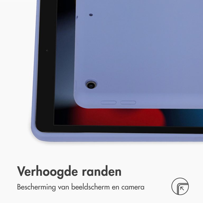 Accezz Liquid Silicone Backcover Apple iPad 9 (2021) 10.2 inch / iPad 8 (2020) 10.2 inch / iPad 7 (2019) 10.2 inch - Lila - Afbeelding 7