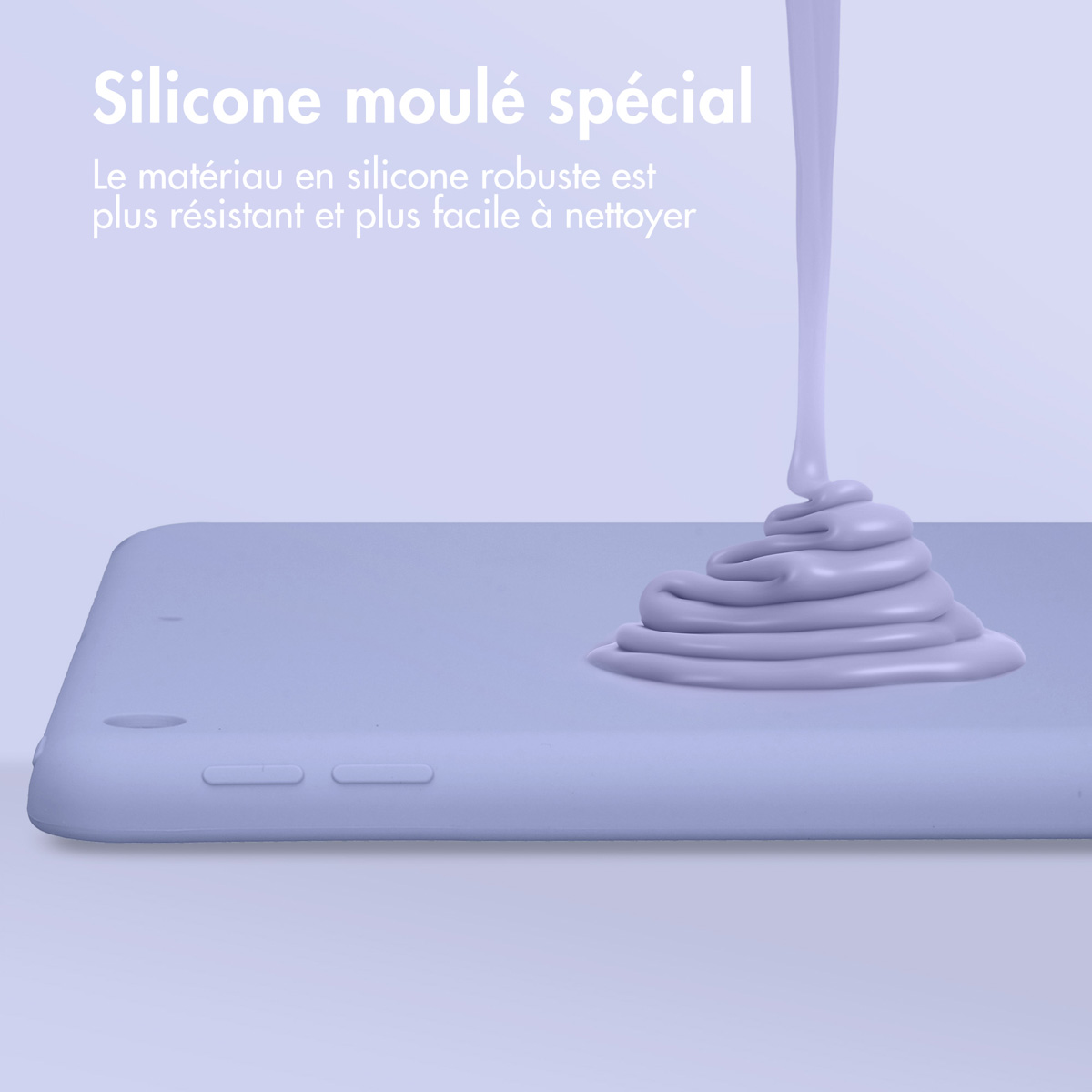 Accezz Liquid Silicone Backcover Apple iPad 9 (2021) 10.2 inch / iPad 8 (2020) 10.2 inch / iPad 7 (2019) 10.2 inch - Lila - Afbeelding 4