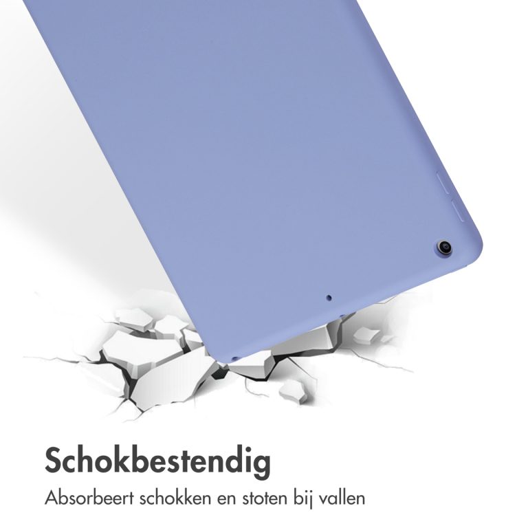 Accezz Liquid Silicone Backcover Apple iPad 9 (2021) 10.2 inch / iPad 8 (2020) 10.2 inch / iPad 7 (2019) 10.2 inch - Lila - Afbeelding 4