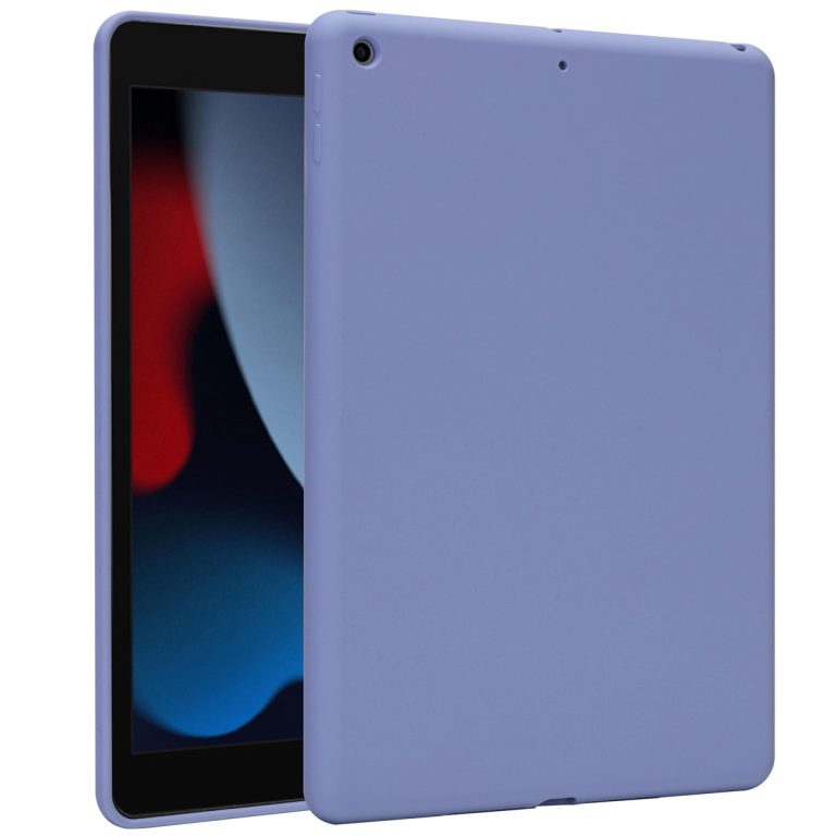 Accezz Liquid Silicone Backcover Apple iPad 9 (2021) 10.2 inch / iPad 8 (2020) 10.2 inch / iPad 7 (2019) 10.2 inch - Lila - Afbeelding 8