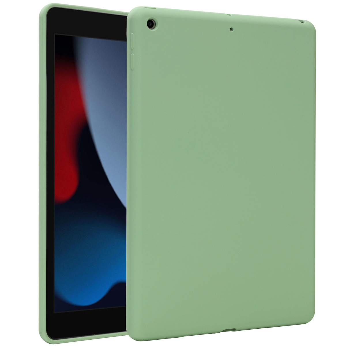 Accezz Liquid Silicone Backcover Apple iPad 9 (2021) 10.2 inch / iPad 8 (2020) 10.2 inch / iPad 7 (2019) 10.2 inch - Lichtgroen - Afbeelding 3