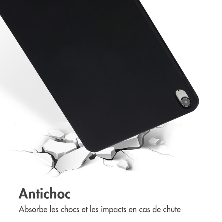 Accezz Liquid Silicone Backcover met penhouder Apple iPad Air 11 inch (2025) M3 / (2024) M2 / Air 5 (2022) / Air 4 (2020) - Zwart - Afbeelding 10