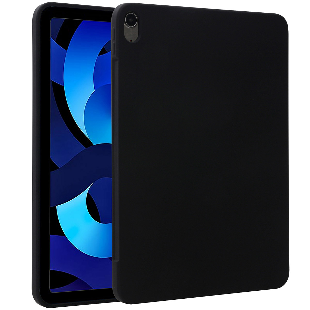 Accezz Liquid Silicone Backcover met penhouder Apple iPad Air 11 inch (2025) M3 / (2024) M2 / Air 5 (2022) / Air 4 (2020) – Zwart