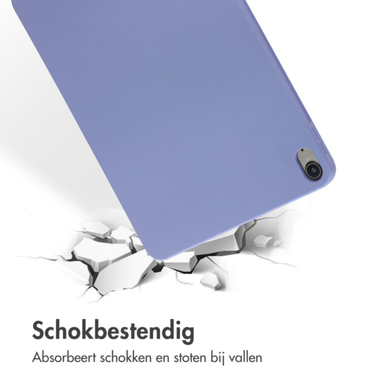 Accezz Liquid Silicone Backcover met penhouder Apple iPad Air 11 inch (2025) M3 / (2024) M2 / Air 5 (2022) / Air 4 (2020) - Lila - Afbeelding 7