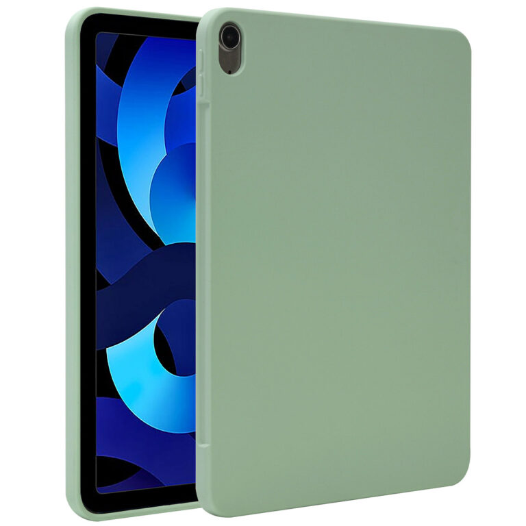 Accezz Liquid Silicone Backcover met penhouder Apple iPad Air 11 inch (2025) M3 / (2024) M2 / Air 5 (2022) / Air 4 (2020) - Lichtgroen - Afbeelding 4