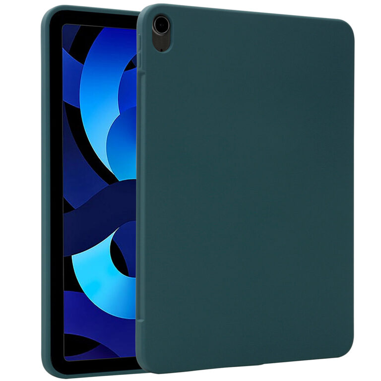 Accezz Liquid Silicone Backcover met penhouder Apple iPad Air 11 inch (2025) M3 / (2024) M2 / Air 5 (2022) / Air 4 (2020) - Donkergroen - Afbeelding 4