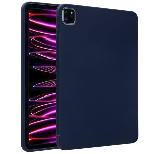 Accezz Liquid Silicone Backcover met penhouder Apple iPad Pro 11 (2022 / 2021 / 2020 / 2018) - Donkerblauw