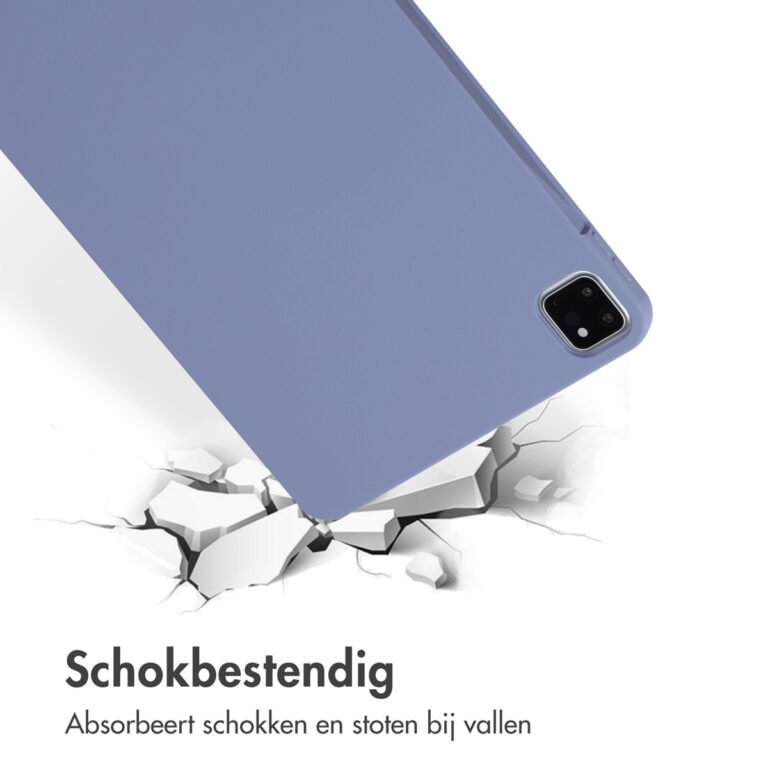 Accezz Liquid Silicone Backcover met penhouder Apple iPad Pro 11 (2022 / 2021 / 2020 / 2018) - Lila - Afbeelding 9