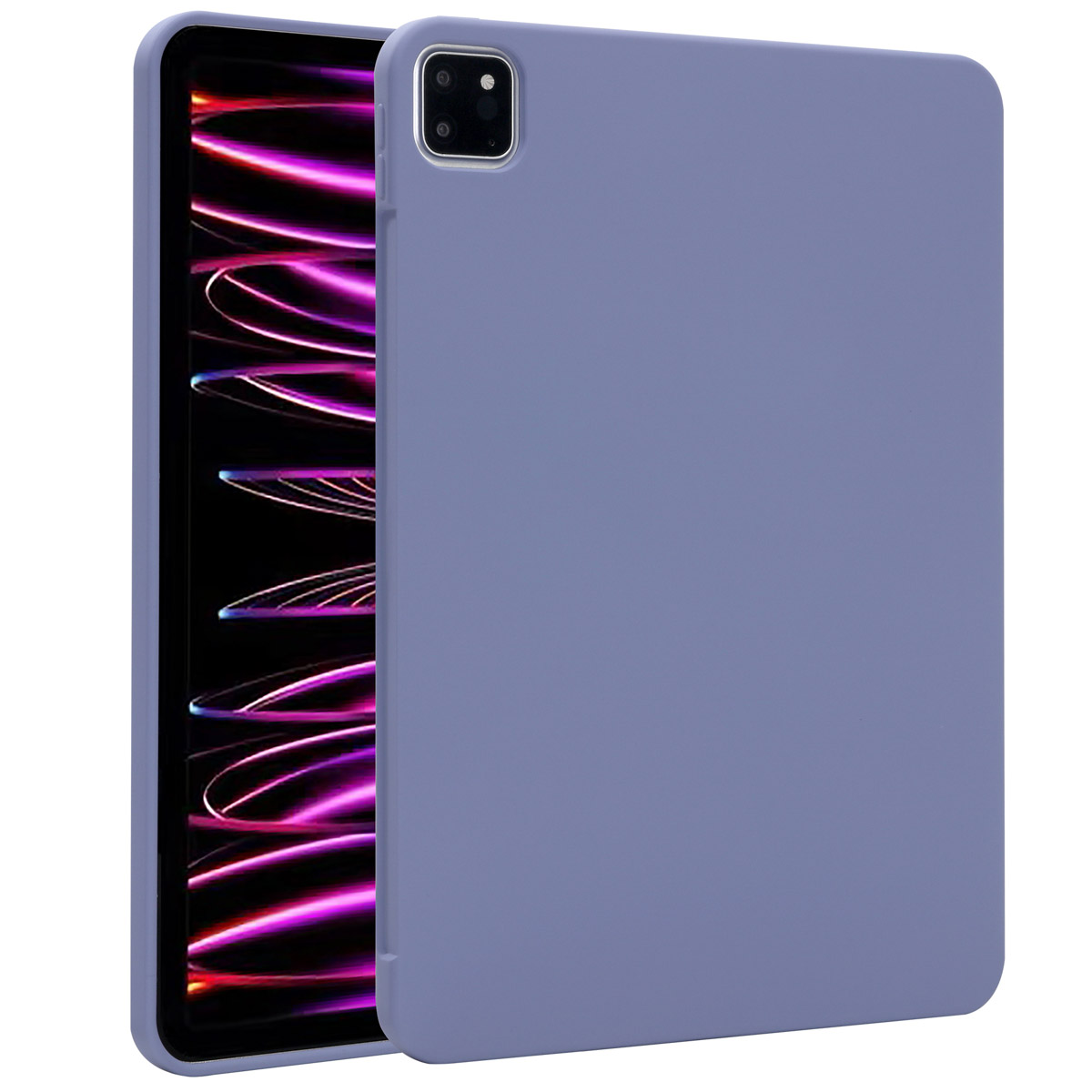 Accezz Liquid Silicone Backcover met penhouder Apple iPad Pro 11 (2022 / 2021 / 2020 / 2018) - Lila - Afbeelding 2