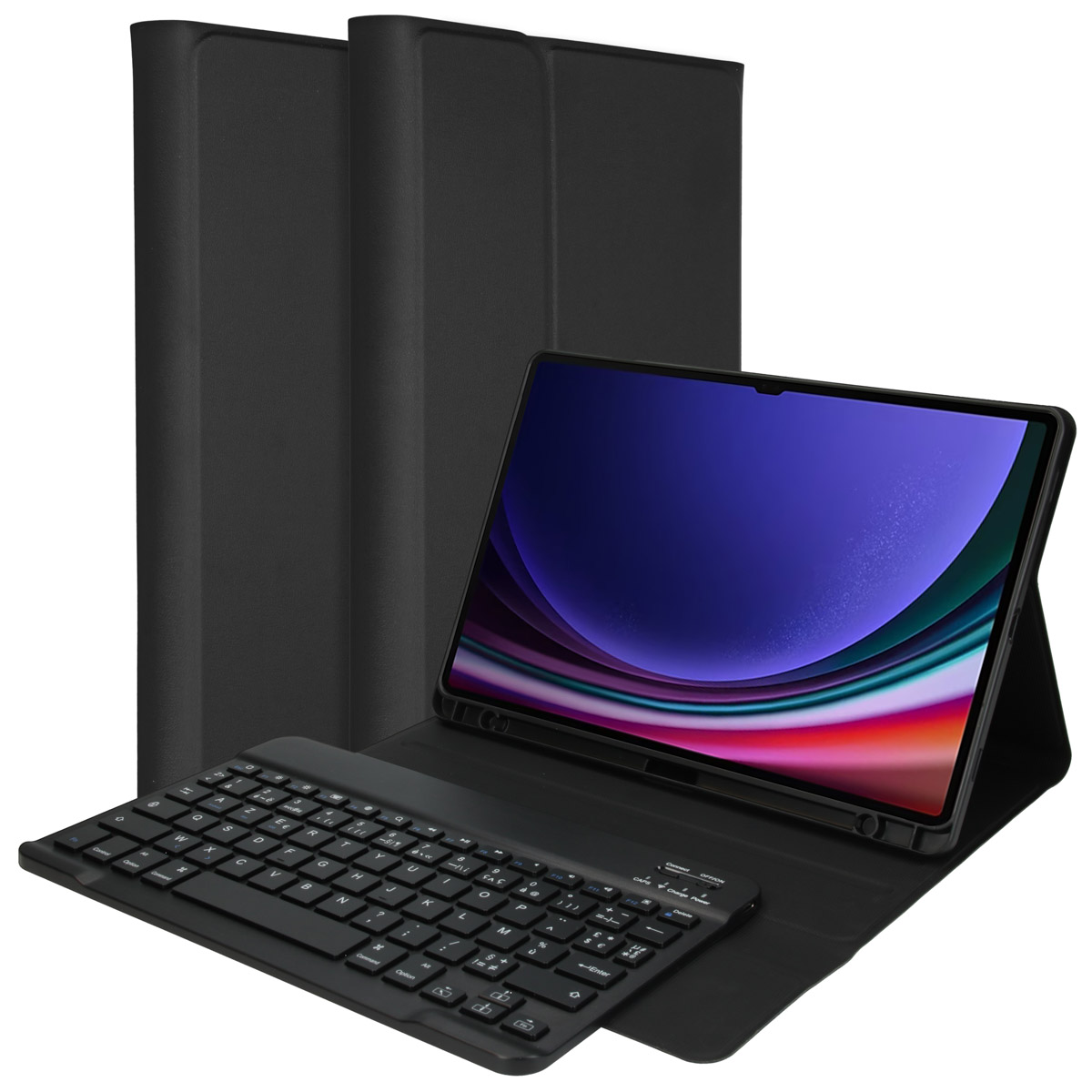 Accezz Bluetooth Keyboard Bookcase Samsung Galaxy Tab S9 11.0 inch – AZERTY – Zwart