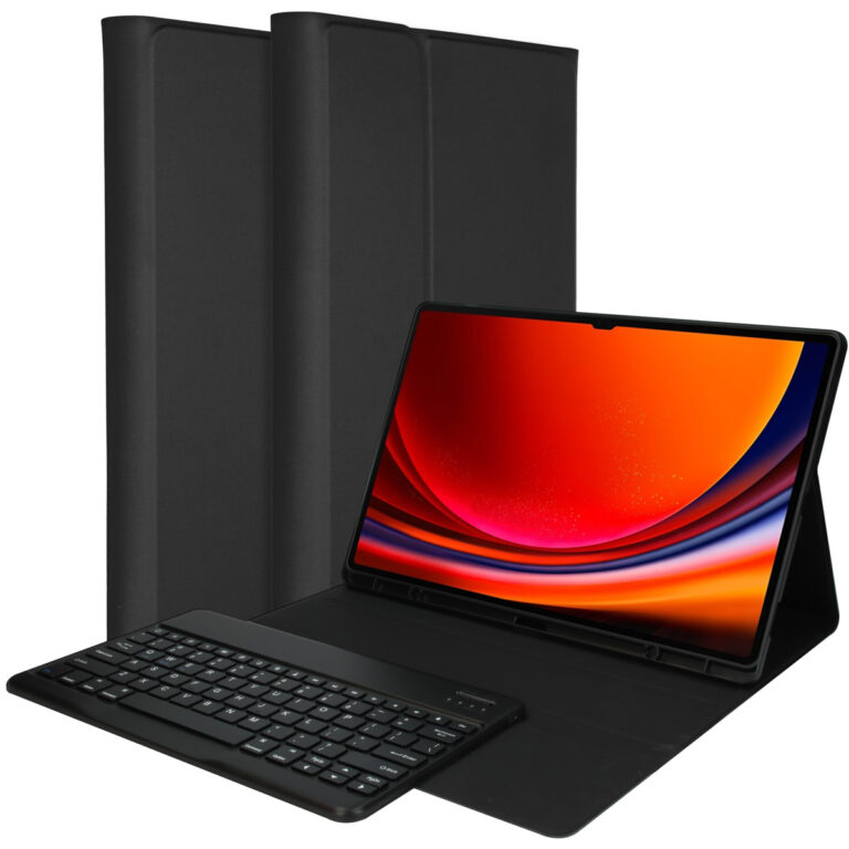 Accezz QWERTY Bluetooth Keyboard Bookcase Samsung Galaxy Tab S9 Ultra 14.6 inch - Zwart - Afbeelding 10