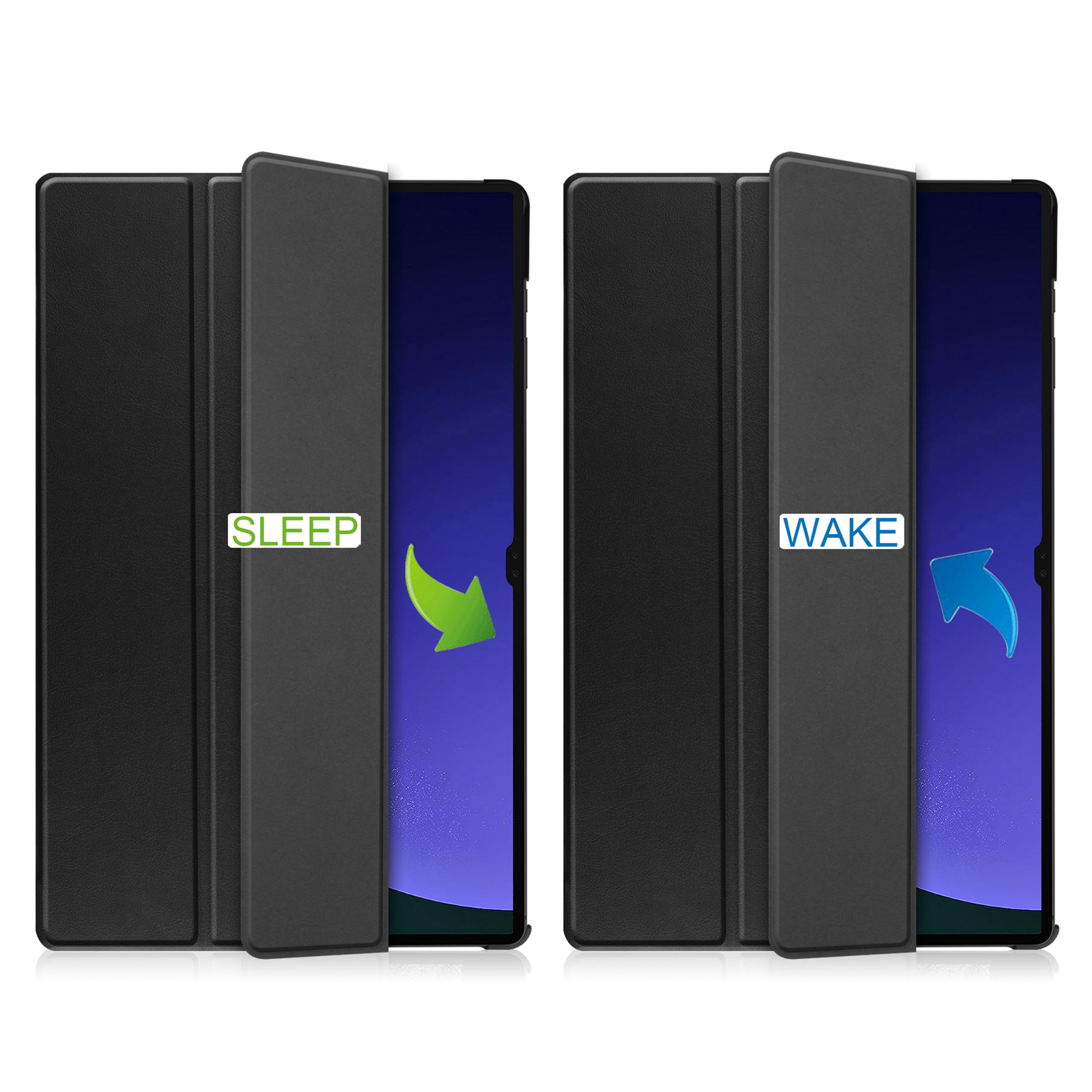 Accezz Trifold Bookcase Samsung Galaxy Tab S10 Ultra / Tab S9 Ultra - Zwart - Afbeelding 3