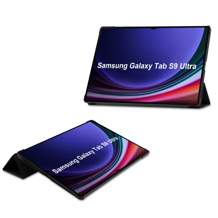 Accezz Trifold Bookcase Samsung Galaxy Tab S10 Ultra / Tab S9 Ultra - Zwart - Afbeelding 6