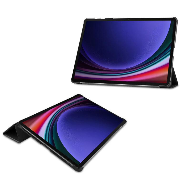 Accezz Trifold Bookcase Samsung Galaxy Tab S10 Plus / Tab S9 Plus - Zwart - Afbeelding 2