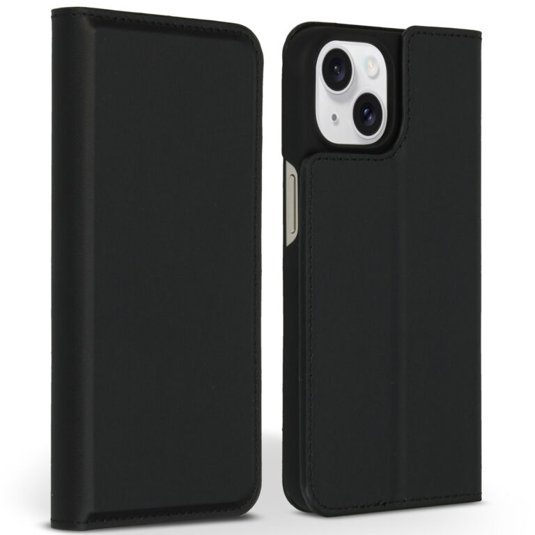 Accezz Premium Leather Slim Bookcase Apple iPhone 15 - Zwart - Afbeelding 9
