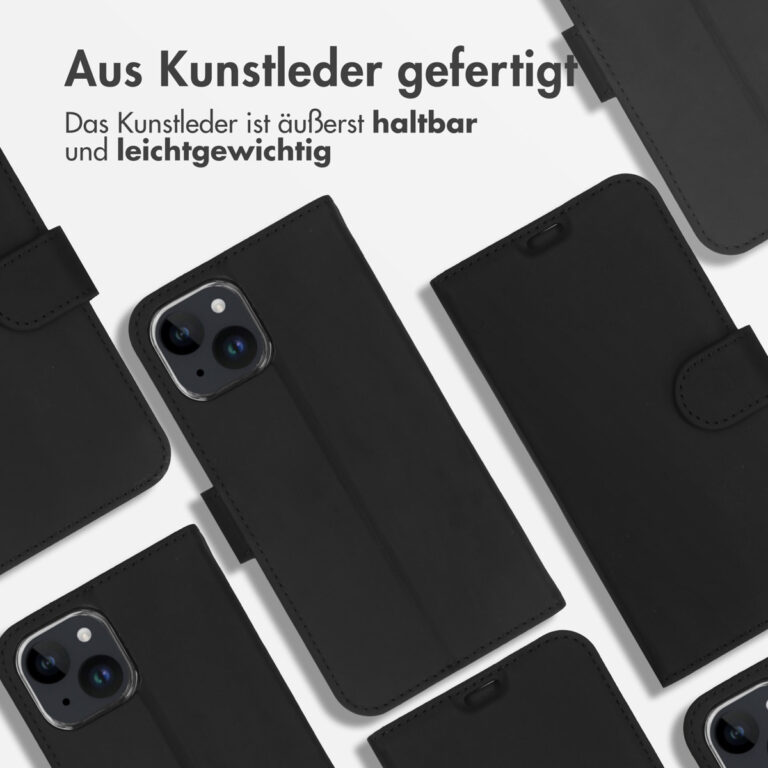 Accezz Wallet Softcase Bookcase Apple iPhone 15 - Zwart - Afbeelding 8