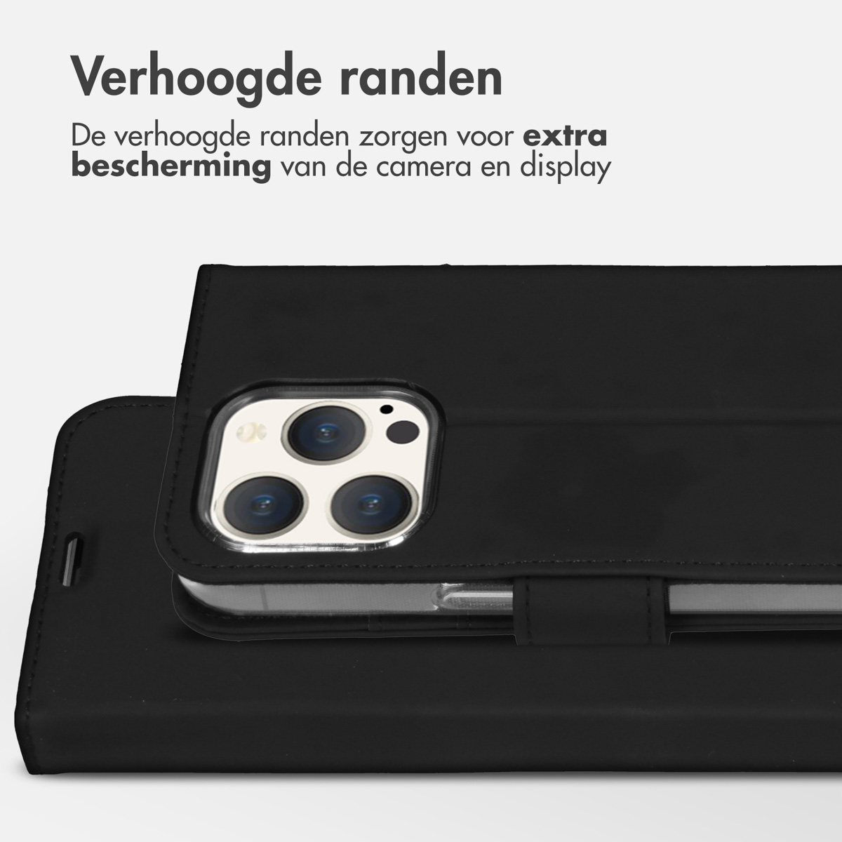 Accezz Wallet Softcase Bookcase Apple iPhone 15 Pro - Zwart - Afbeelding 3