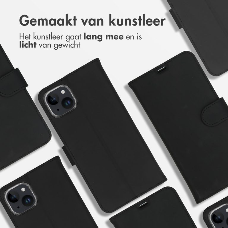 Accezz Wallet Softcase Bookcase iPhone 15 Plus - Zwart - Afbeelding 2