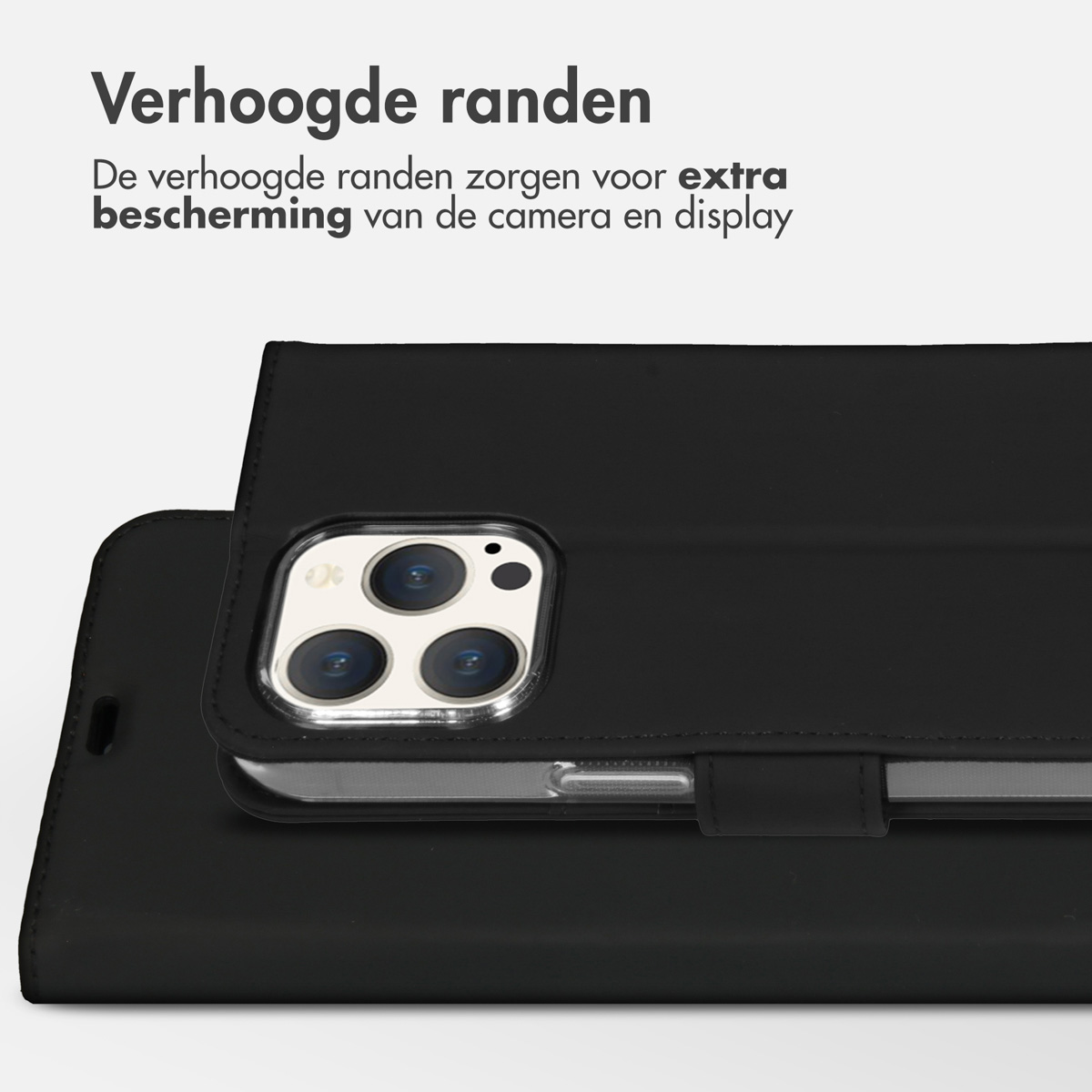 Accezz Wallet Softcase Bookcase Apple iPhone 15 Pro Max - Zwart - Afbeelding 3