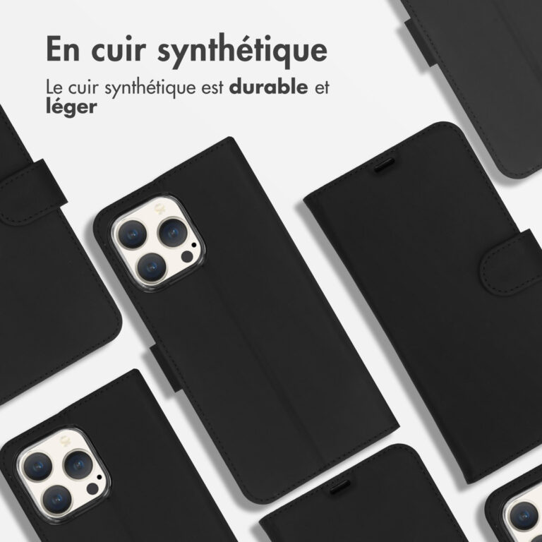 Accezz Wallet Softcase Bookcase Apple iPhone 15 Pro Max - Zwart - Afbeelding 5