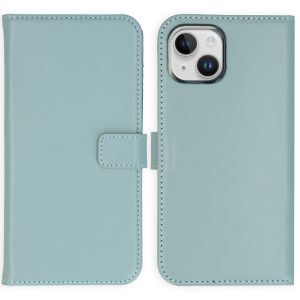 Selencia Echt Leren Bookcase Apple iPhone 15 - Air Blue