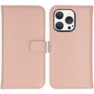 Selencia Echt Leren Bookcase Apple iPhone 15 Pro - Dusty Pink