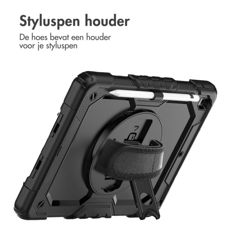 Accezz Rugged Backcover met schouderstrap Apple iPad 9 (2021) 10.2 inch / iPad 8 (2020) 10.2 inch / iPad 7 (2019) 10.2 inch - Zwart - Afbeelding 10