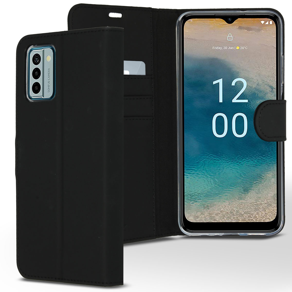 Accezz Wallet Softcase Bookcase Nokia G22 – Zwart
