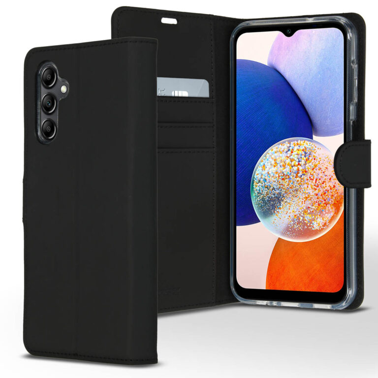 Accezz Wallet Softcase Bookcase Samsung Galaxy A14 (5G/4G) - Zwart - Afbeelding 4