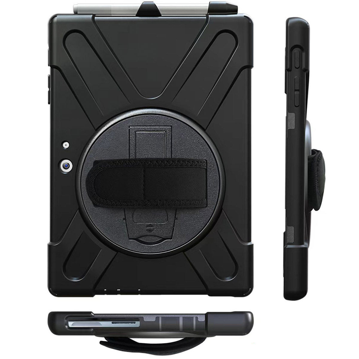 Accezz Full Protective backcover met strap Samsung Galaxy Tab Active 5 Pro / 4 Pro - Zwart - Afbeelding 4