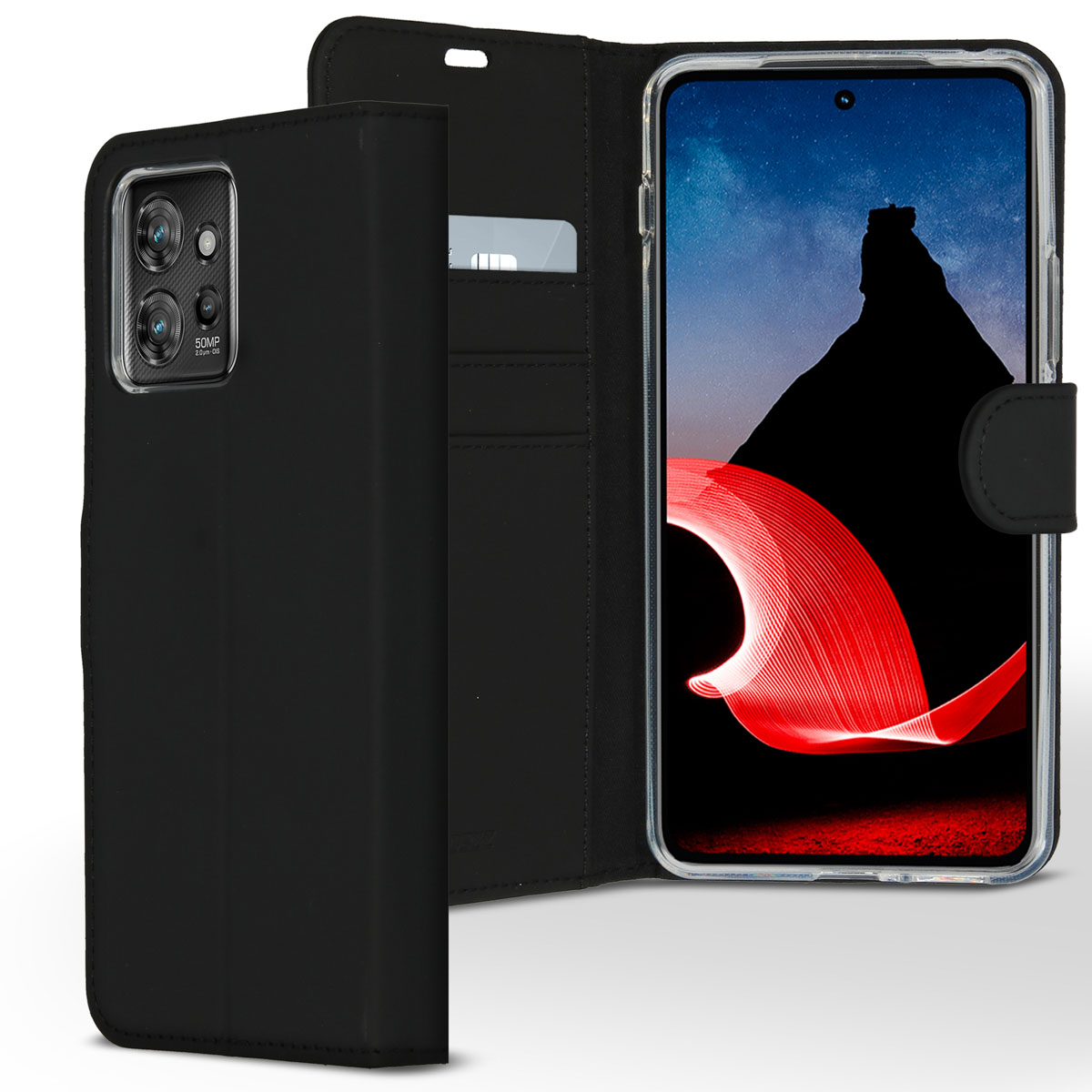 Accezz Wallet Softcase Bookcase Motorola ThinkPhone – Zwart