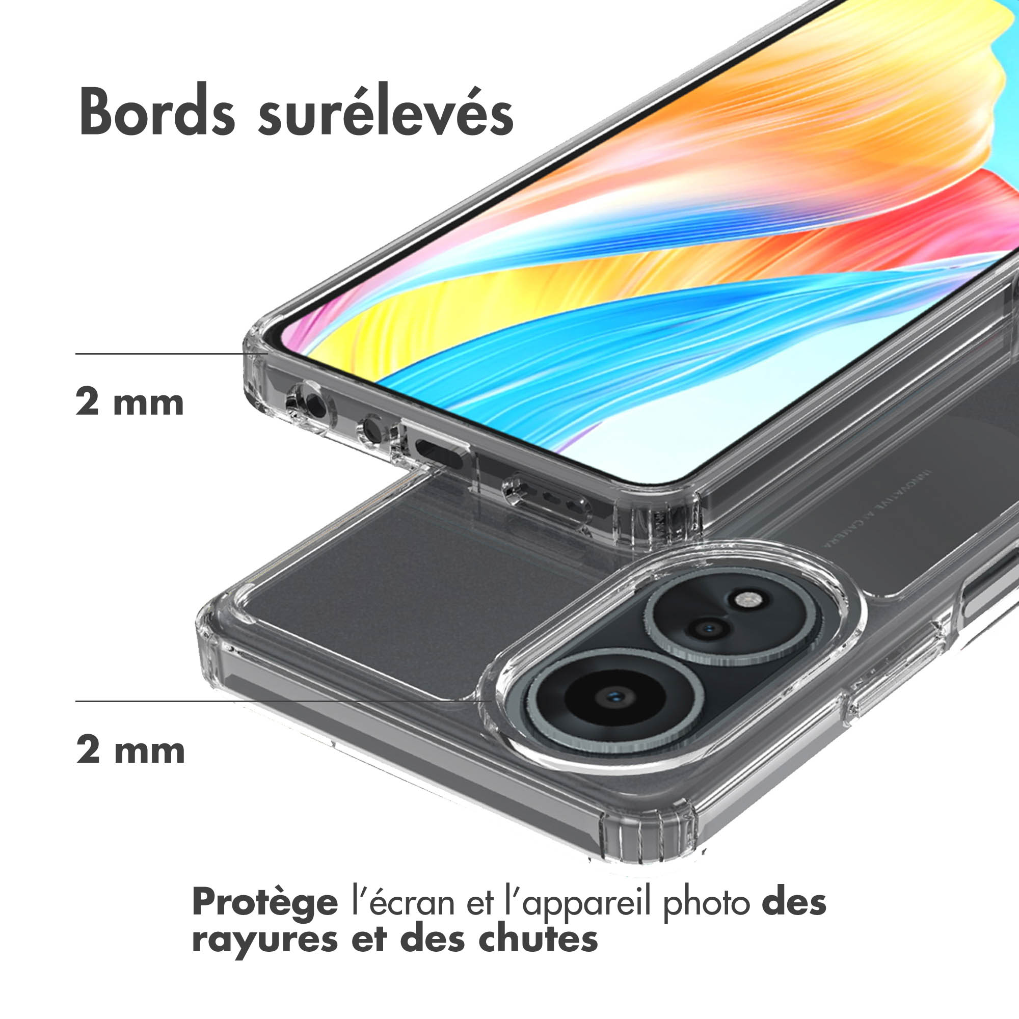 Accezz Xtreme Impact Backcover Oppo A58 - Transparant - Afbeelding 8