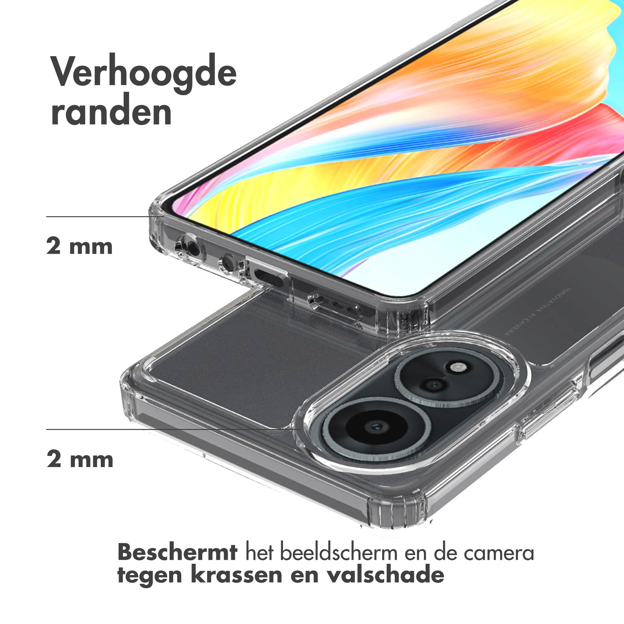 Accezz Xtreme Impact Backcover Oppo A58 - Transparant - Afbeelding 7