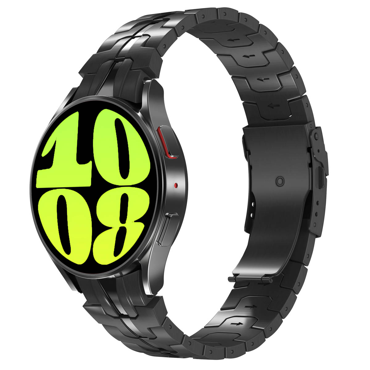 Accezz Steel Band Samsung Galaxy Watch 4 / 5 / 6 / 7 / FE (20 mm) - Zwart - Afbeelding 2