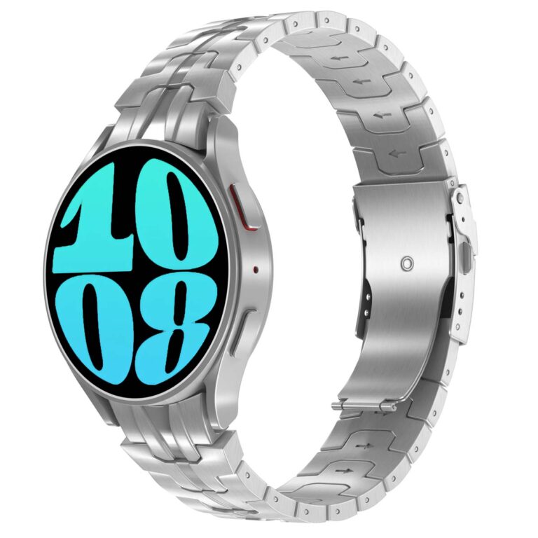Accezz Steel Band Samsung Galaxy Watch 4 / 5 / 6 / 7 (20 mm) - Zilver - Afbeelding 7