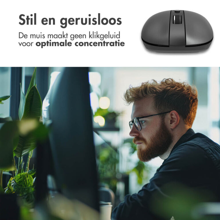 Accezz Draadloze muis - Bluetooth / USB-A adapter - Grijs - Afbeelding 7