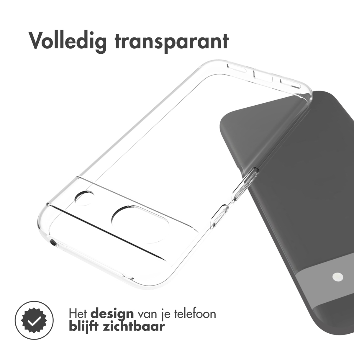 Accezz Clear Backcover Google Pixel 8a - Transparant - Afbeelding 5