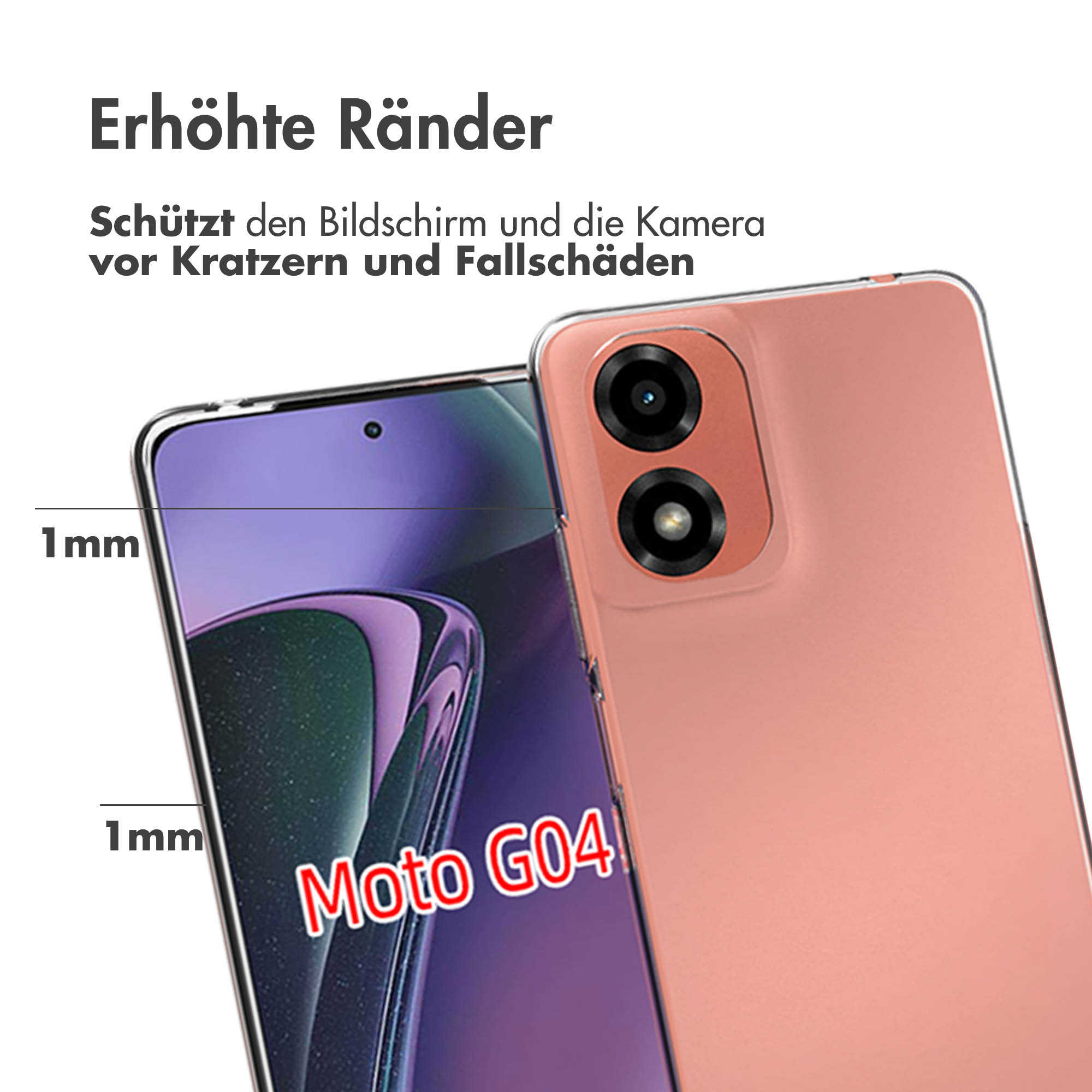 Accezz Clear Backcover Motorola Moto G04 / G24 - Transparant - Afbeelding 7