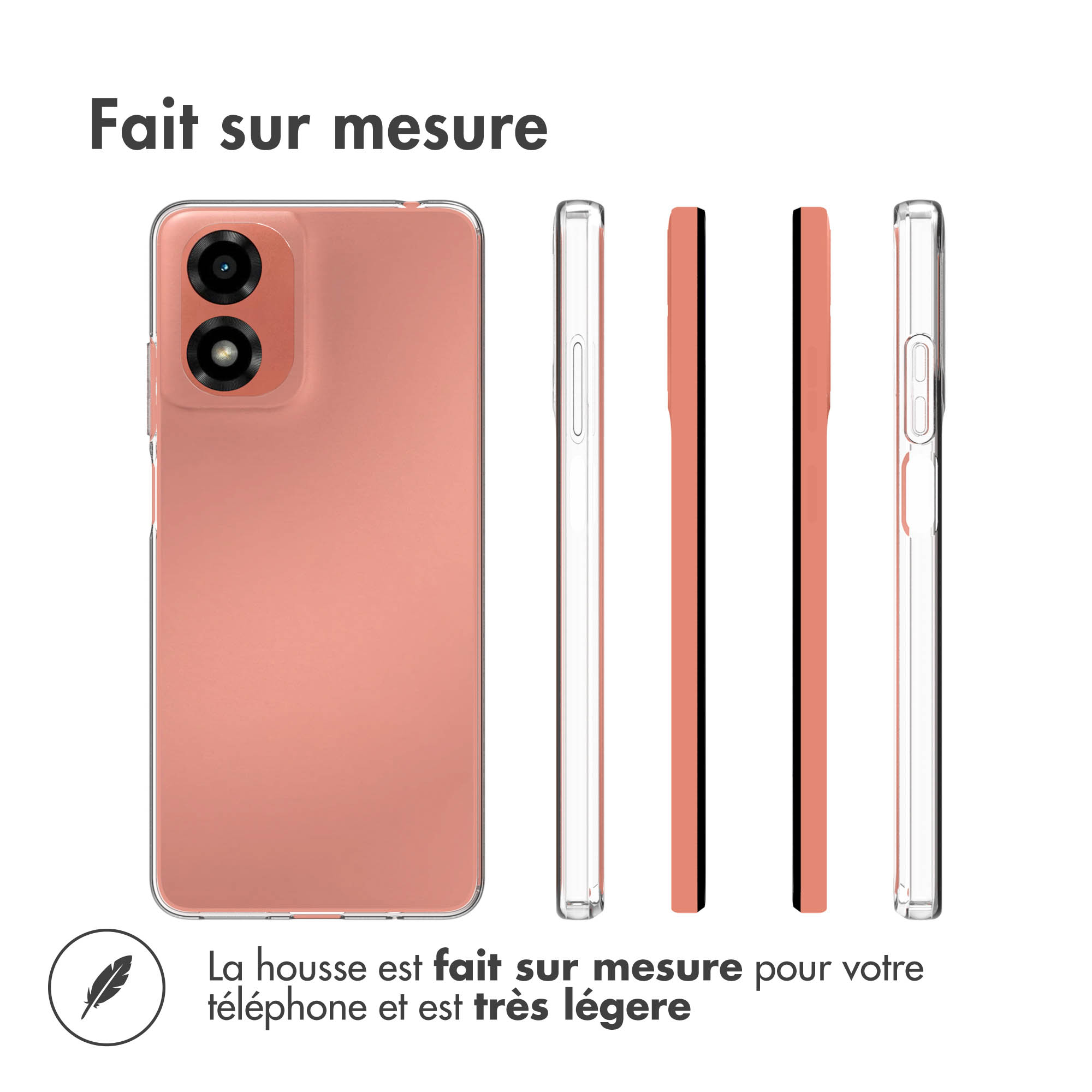 Accezz Clear Backcover Motorola Moto G04 / G24 - Transparant - Afbeelding 8