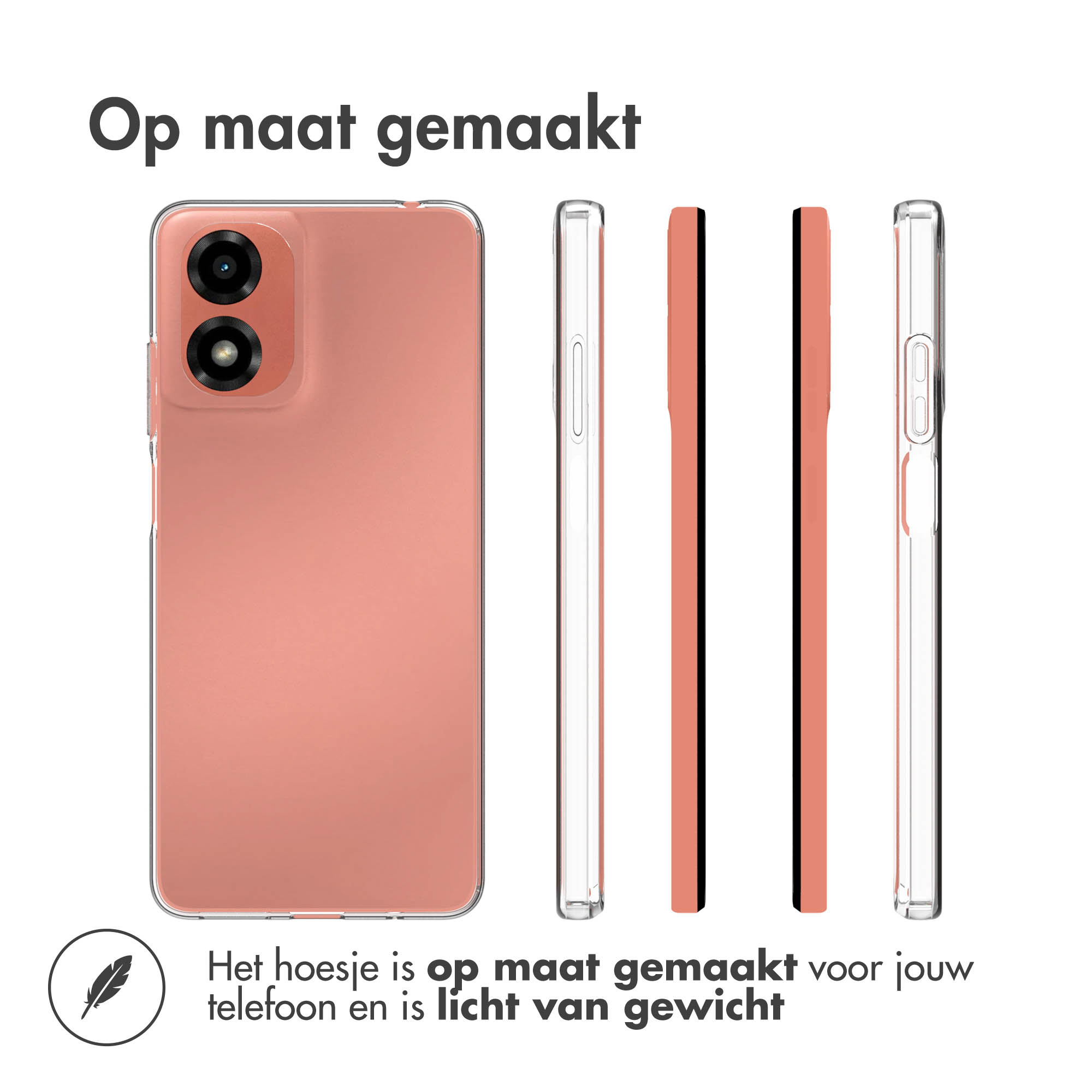 Accezz Clear Backcover Motorola Moto G04 / G24 - Transparant - Afbeelding 3