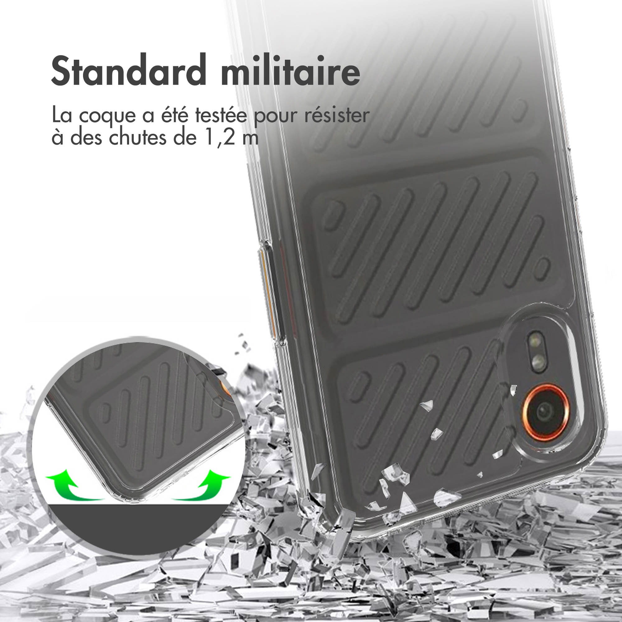 Accezz Xtreme Impact Backcover Samsung Galaxy Xcover 7 - Transparant - Afbeelding 4