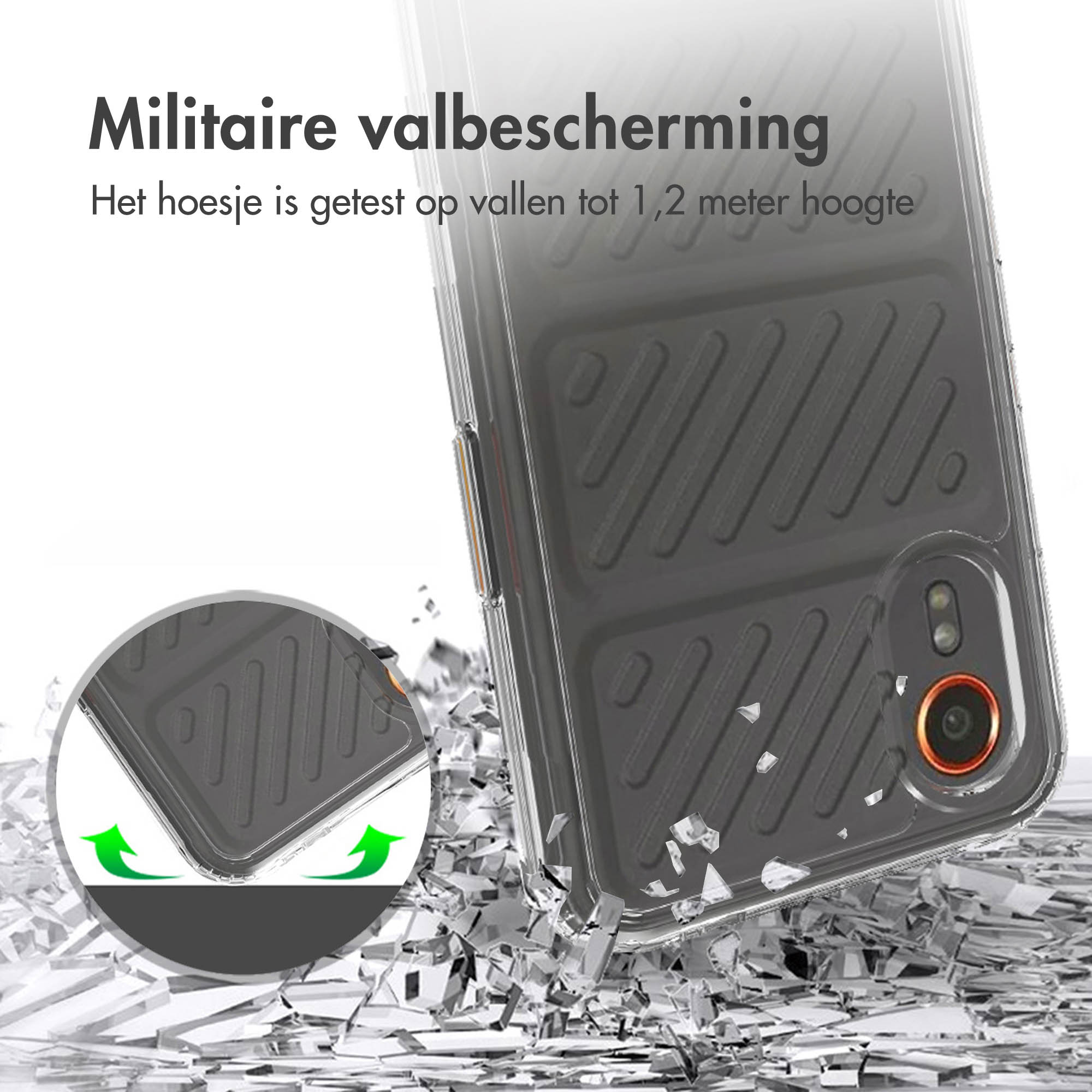 Accezz Xtreme Impact Backcover Samsung Galaxy Xcover 7 - Transparant - Afbeelding 6
