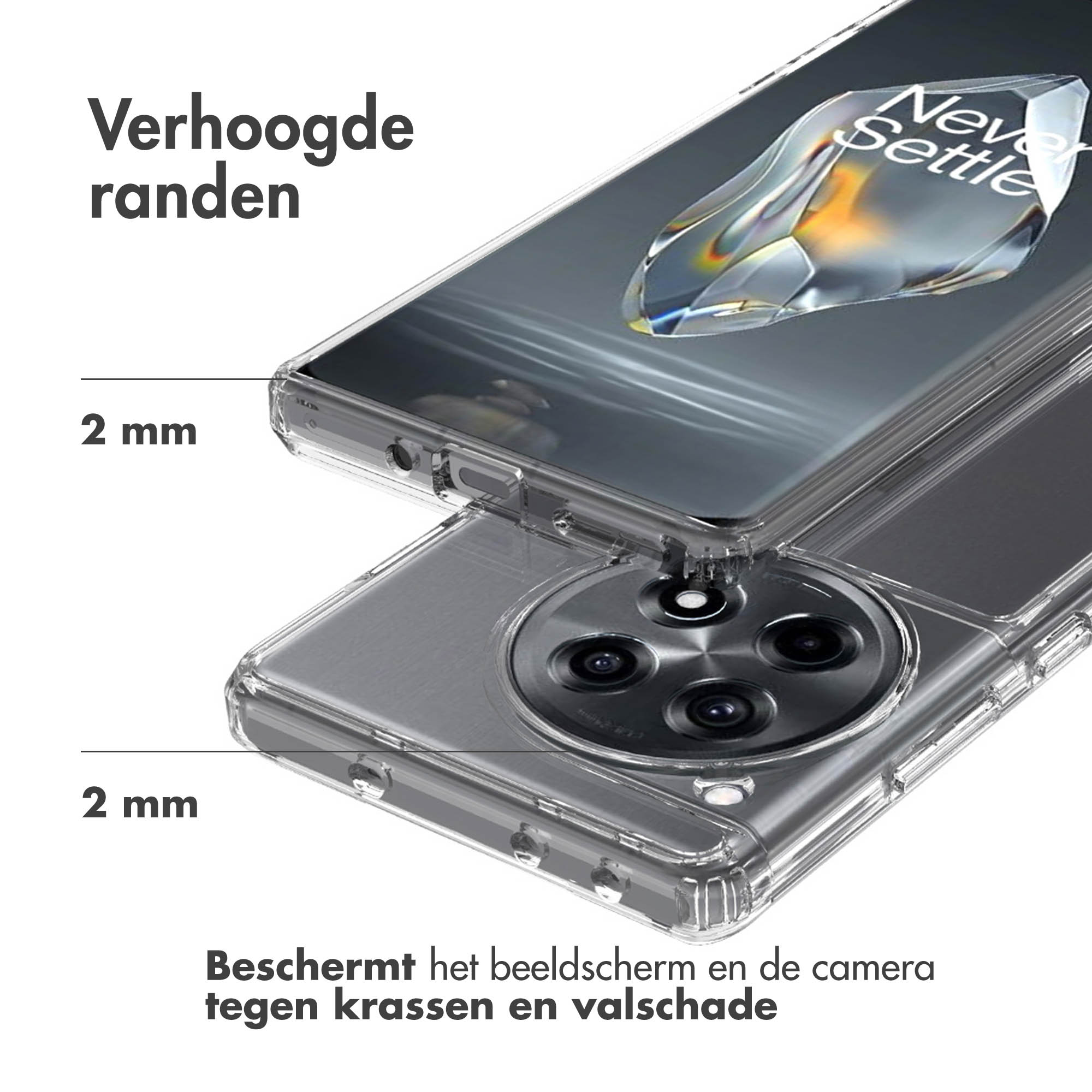 Accezz Xtreme Impact Backcover OnePlus 12R - Transparant - Afbeelding 7