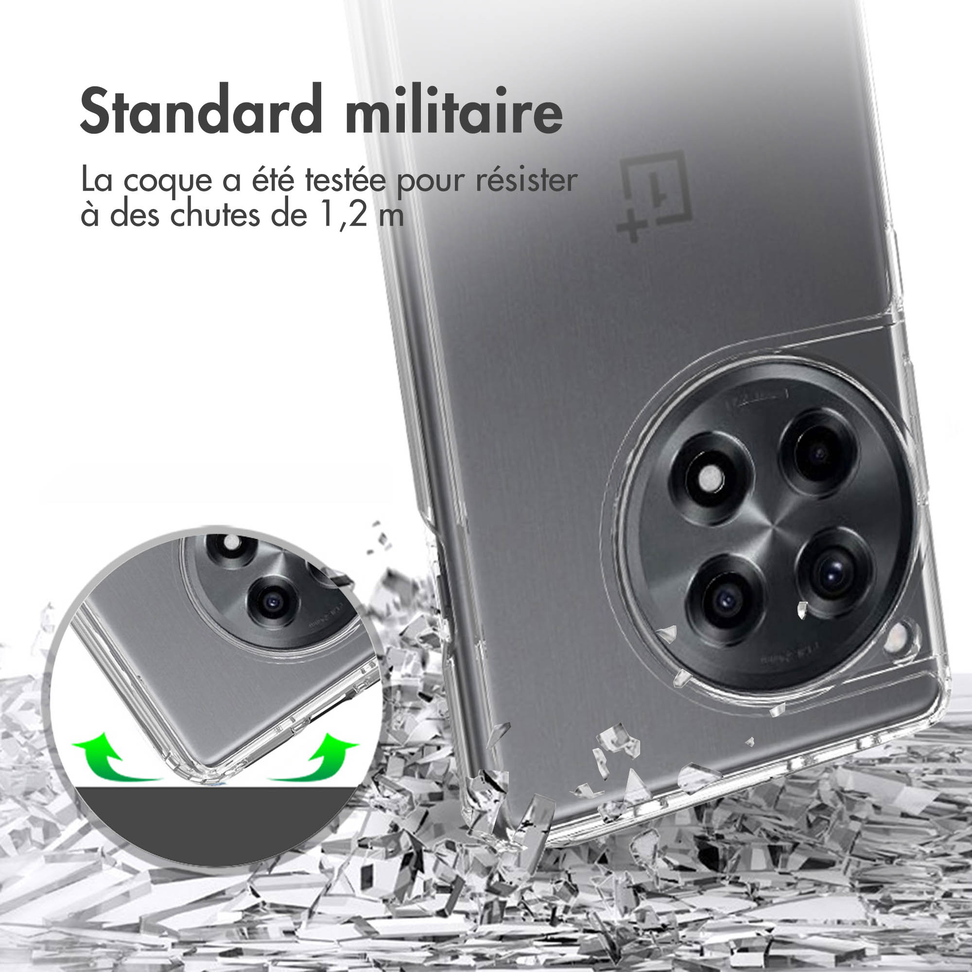 Accezz Xtreme Impact Backcover OnePlus 12R - Transparant - Afbeelding 4