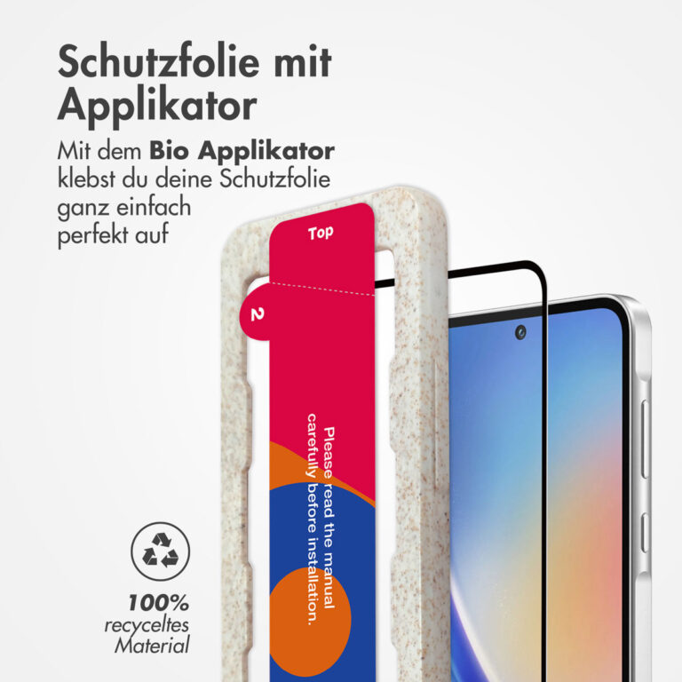 Accezz Gehard Glas Full Cover Screenprotector met applicator Samsung Galaxy A35 / A55 - Transparant - Afbeelding 9