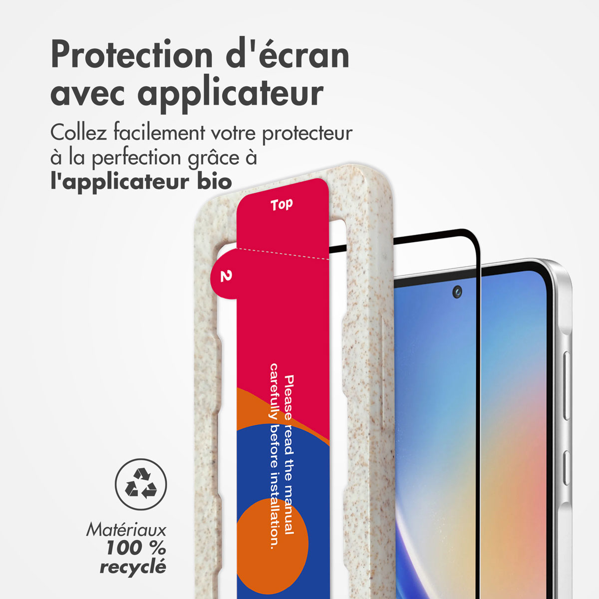 Accezz Gehard Glas Full Cover Screenprotector met applicator Samsung Galaxy A35 / A55 - Transparant - Afbeelding 5