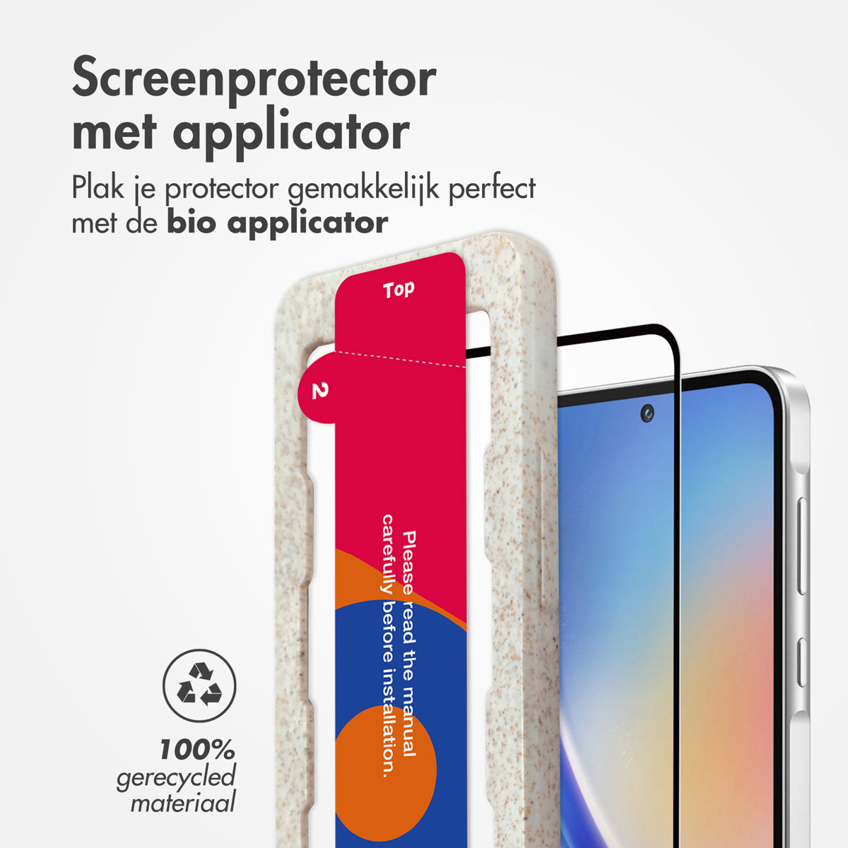 Accezz Gehard Glas Full Cover Screenprotector met applicator Samsung Galaxy A35 / A55 - Transparant - Afbeelding 6