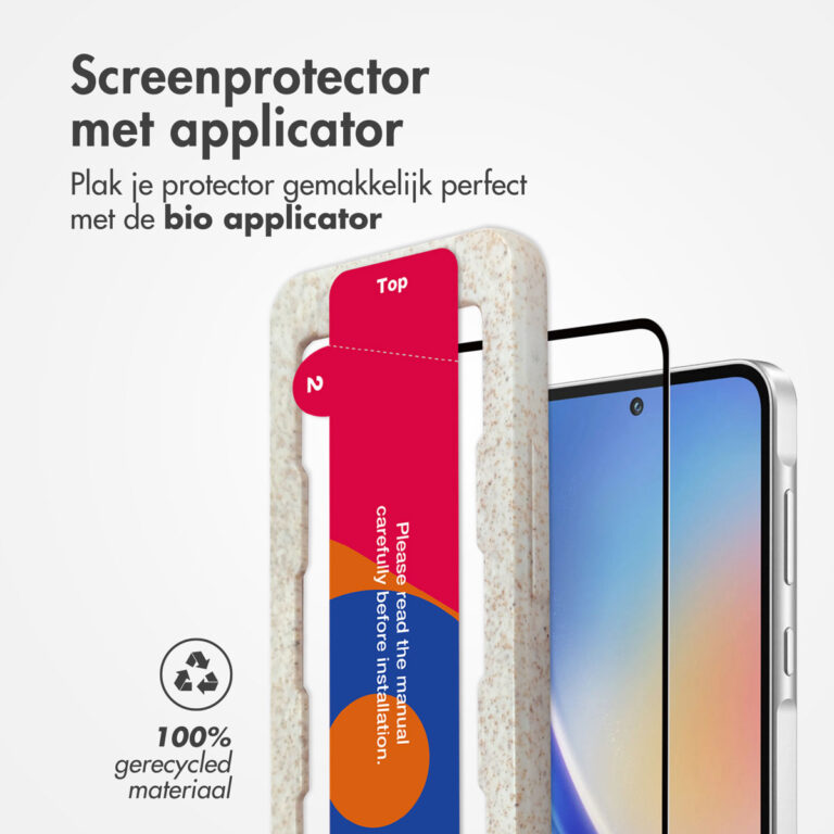 Accezz Gehard Glas Full Cover Screenprotector met applicator Samsung Galaxy A35 / A55 - Transparant - Afbeelding 2