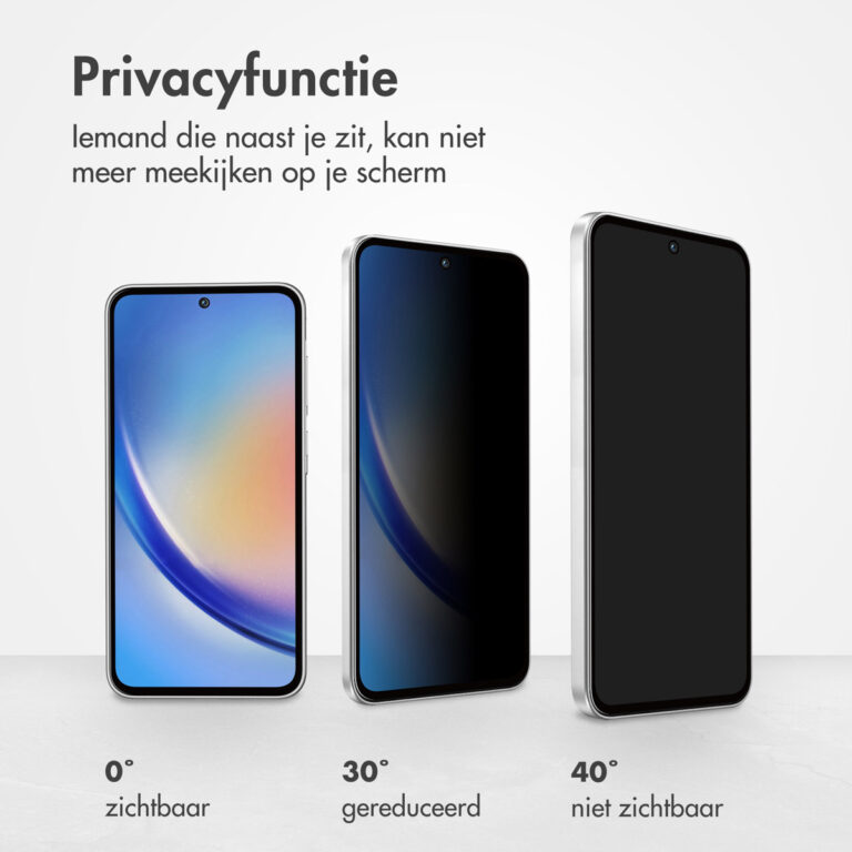 Accezz Gehard Glas Privacy Screenprotector Samsung Galaxy A35 / A55 - Transparant - Afbeelding 9
